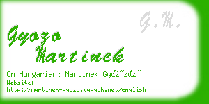 gyozo martinek business card